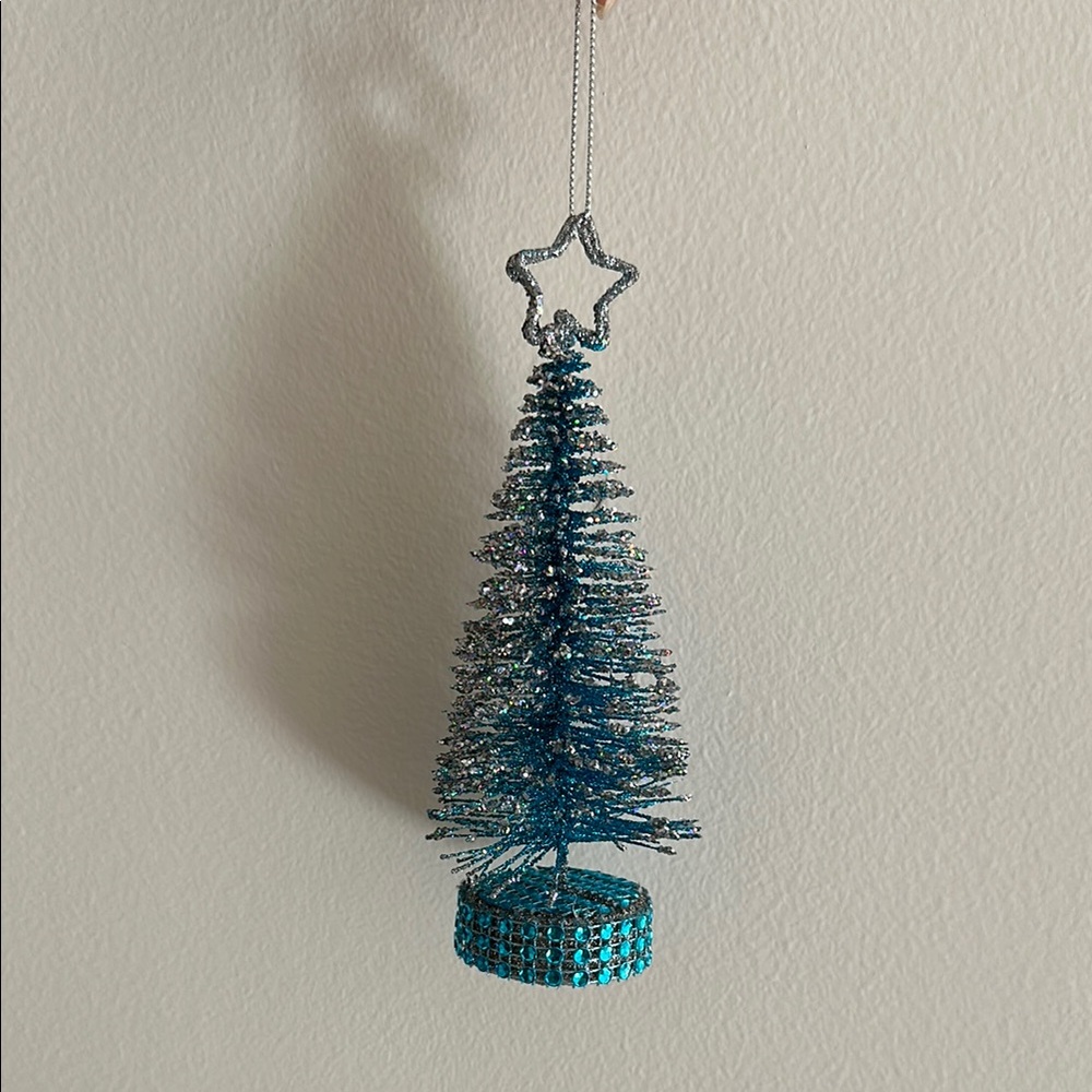 Blue and Silver Holiday Tree Ornament